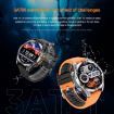 HD300 Sports Smart Watch 1.43" AMOLED, Blood Oxygen, Dual Straps, Orange/Silver - 4