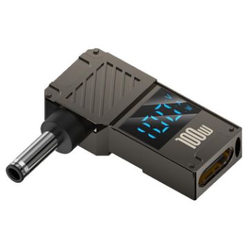 Dell 100W Type-C to DC4.5x3.0mm Charging Adapter with Digital Display - 1