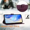 Realme 14x/V70/C75 5G Violet RFID Leather Phone Case - Smile Embossing - 4