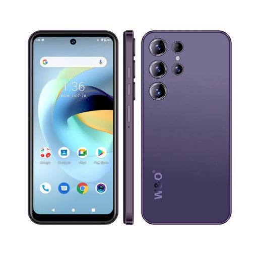 W&O X500 Pro 6.8" 4GB+128GB Android 10 Helio P35 4G AU Plug Purple - 1