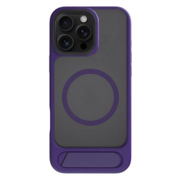 iPhone 16 Pro Max Purple MagSafe Case - Kalebol Invisible Tilt Holder - 1