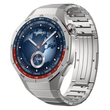 Huawei Watch GT 5 46mm Stainless Steel Band, Silver Bamboo Joint - 1