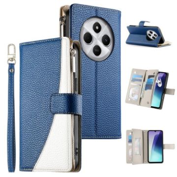 Redmi 14C/14R/A4 5G/A3 Pro Leather Wallet Case with Strap - Dark Blue - 1