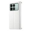 Redmi K70E/Poco X6 Pro White Leather Wallet Phone Case with Strap - 3