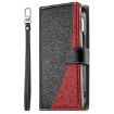 Redmi Turbo 3/Poco F6 Black Leather Wallet Phone Case with Strap - 2