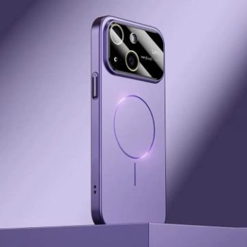 iPhone 15 Kalebol MagSafe Frosted PC Case - Deep Purple, Large Window - 1