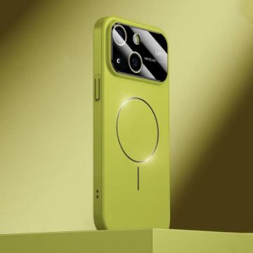 iPhone 14 Kalebol MagSafe Frosted PC Case - Avocado Green - 1