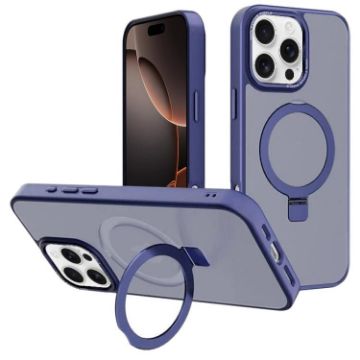 iPhone 16 Pro Max Metal Lens Frame MagSafe Case - Navy Blue - 1