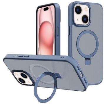 iPhone 15 Kalebol Metal Lens Frame MagSafe Case - Sierra Blue - 1
