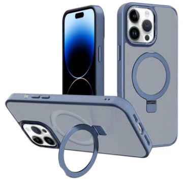 iPhone 14 Pro Kalebol Metal Lens Frame MagSafe Case Sierra Blue - 1