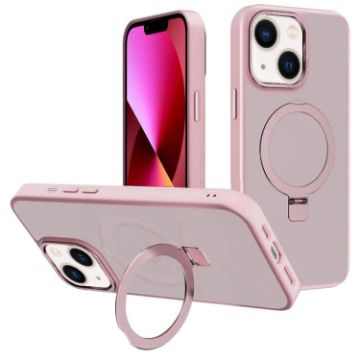 iPhone 13 Pink Kalebol Metal Lens Frame MagSafe Holder Frosted Case - 1