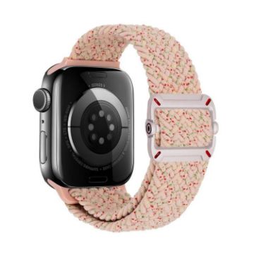Apple Watch Band 42/41/40/38mm Double Loop Nylon Braid - Starlight Pink - 1