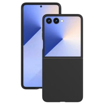 Samsung Galaxy Z Flip7 Black PC Phone Case - Kalebol Paint-Sprayed Solid Color - 1