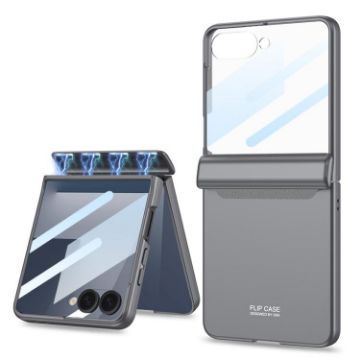 Samsung Galaxy Z Flip7 5G Grey Magnetic Full Coverage Flip Case - 1