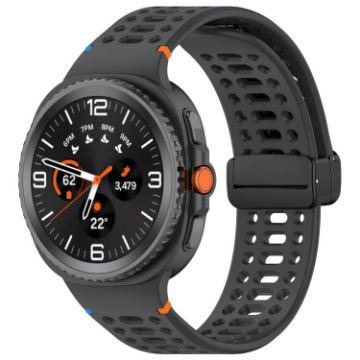 Samsung Galaxy Watch 8/8 Classic Magnetic Black Silicone Band Space Grey - 1