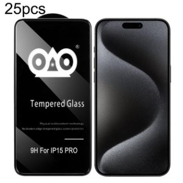 iPhone 15 Pro 25pcs Shockproof Edge Airbag Tempered Glass Film - 1