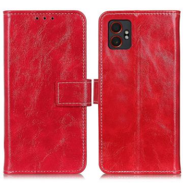 Samsung Galaxy XCover7 Pro Red Retro Leather Phone Case - 1