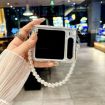 Huawei Pura X White Phone Case with Bracelet & Pearlescent Shell Texture - 5