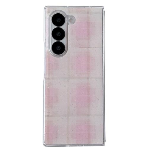 Samsung Galaxy Z Fold6 Pink Glitter Powder Dots Pattern Phone Case - 1