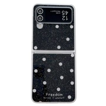 Samsung Galaxy Z Flip3 5G Glitter Dots Phone Case - Black - 1