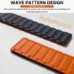 22mm Tri-beads Magnetic Silicone Watch Band - Black Wine Red - 5
