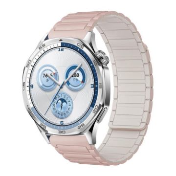 22mm Pink Starlight Tri-beads Magnetic Silicone Watch Band - 1