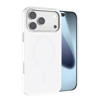 iPhone 17 Pro Kalebol Metal Lens Frame MagSafe Frosted White Case - 1
