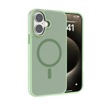 iPhone 17 Kalebol Metal Lens Frame MagSafe Case - Matcha Green - 1