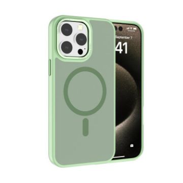 iPhone 13 Pro Max Kalebol Metal Lens Frame MagSafe Case - Matcha Green - 1