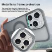 iPhone 13 Pro Kalebol Metal Lens Frame MagSafe Frosted PC Case Pink - 4