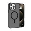 iPhone 13 Pro Kalebol Metal Lens Frame MagSafe Frosted PC Case Black - 1