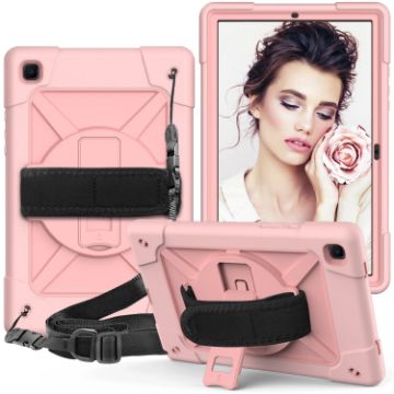 Samsung Galaxy Tab A7 10.4 (2020) Shockproof Case with Holder, Rose Gold - 1