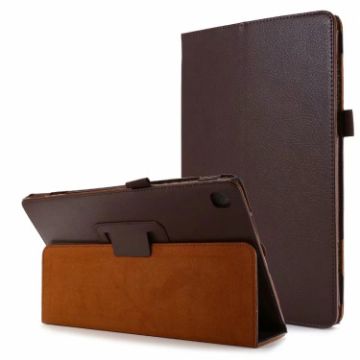 Samsung Galaxy Tab A7 10.4 (2020) Leather Case, Coffee, Flip Holder - 1