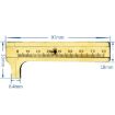 Mini Brass Sliding Vernier Caliper 80mm - Jewelry Bead Measuring Tool - 2