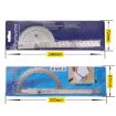 Stainless Steel Protractor Angle Finder with 145mm Arm Ruler Tool - 4