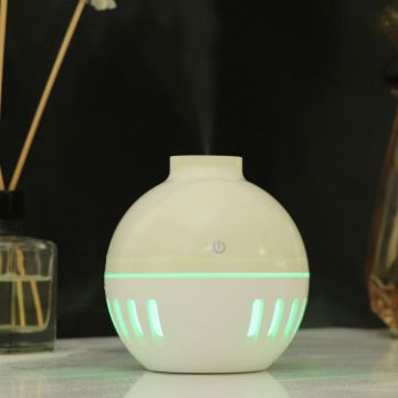 Wood Grain USB Humidifier & Aromatherapy Lamp with Remote (White-3) - 1