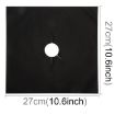 Ultra-thin Fibre Gas Furnace Stovetop Pads - 4 PCS, 27x27 cm, Black - 2