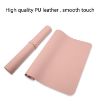 Sapphire Blue PU Leather Mouse & Keyboard Pad - 80x40cm Desk Mat - 3