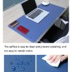 Sapphire Blue PU Leather Mouse & Keyboard Pad - 80x40cm Desk Mat - 5