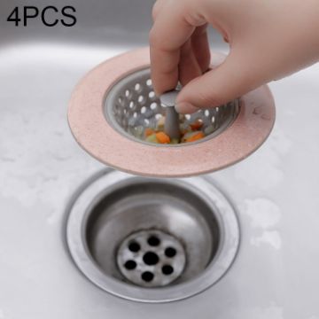 4 PCS Kitchen Drain Cleaning Basket, 11cm, Anti-Blocking, Random Color - 1