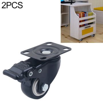 Silent Universal Brake Wheels - 2 PCS 1.5" for Furniture & Coffee Table - 1