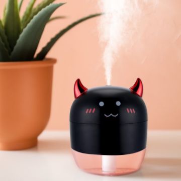 Devil Atomizing Humidifier with Night Lights, 200mL Tank (Black) - 1