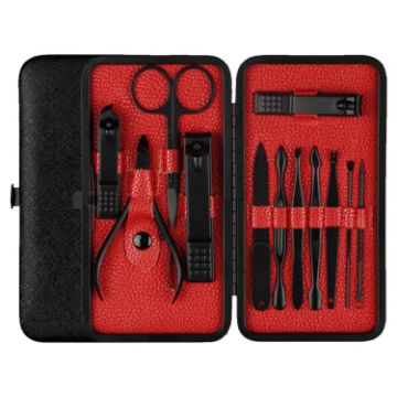 12 in 1 Stainless Nail Care Clipper Kit with Leather Case - Manicure Pedicure - 1