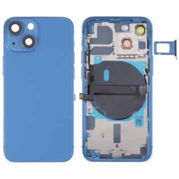 iPhone 13 mini Blue Battery Back Cover with Keys, Tray, Flex & Charging - 1