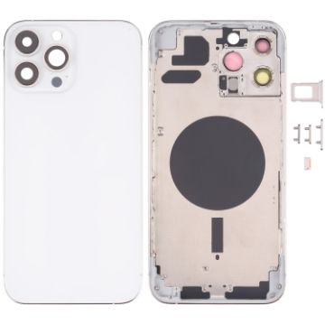 iPhone 13 Pro Max White Back Housing Cover with SIM Tray & Side Keys - 1