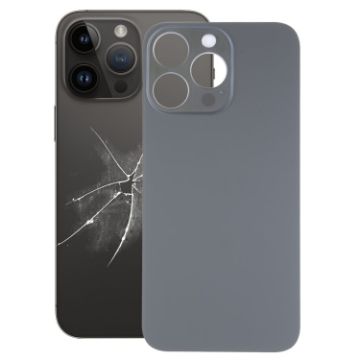 iPhone 14 Pro Black Back Cover with Big Camera Hole Replacement Glass - 1