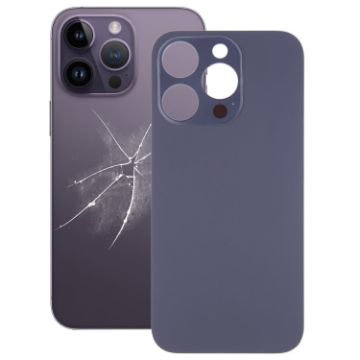 iPhone 14 Pro Purple Glass Back Cover with Big Camera Hole Replacement - 1