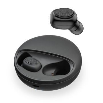 YH-03 TWS V5.0 Wireless Bluetooth Headset with Charging Case, Black - 1