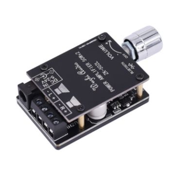 ZK-502L Bluetooth 5.0 Wireless Stereo Audio Amplifier 50Wx2 12/24V - 1