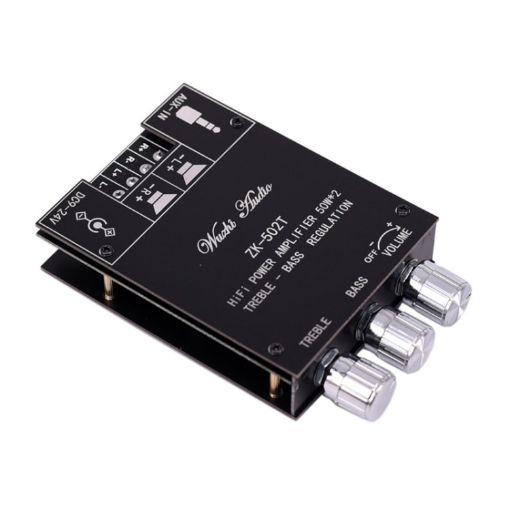 ZK-502T Bluetooth 5.0 50Wx2 TPA3116D2 HiFi Class D Stereo Amplifier Board - 1